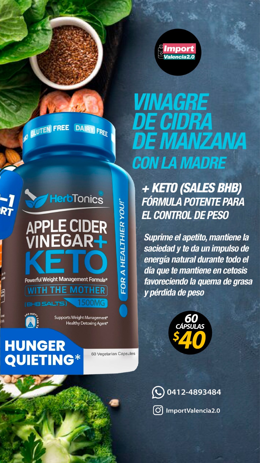 QUEMADOR VINAGRE DE MANZANA KETO