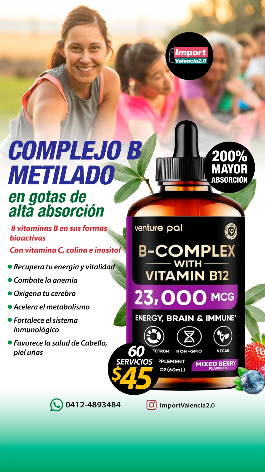 Multivitaminico Complejo B metilado en gotas